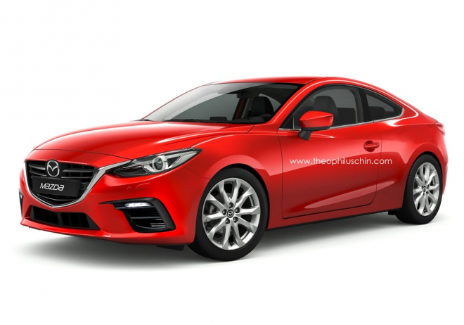 Mazda 3 Coupe by vypadala dobře, její výroba je ale nepravděpodobná (ilustrace)