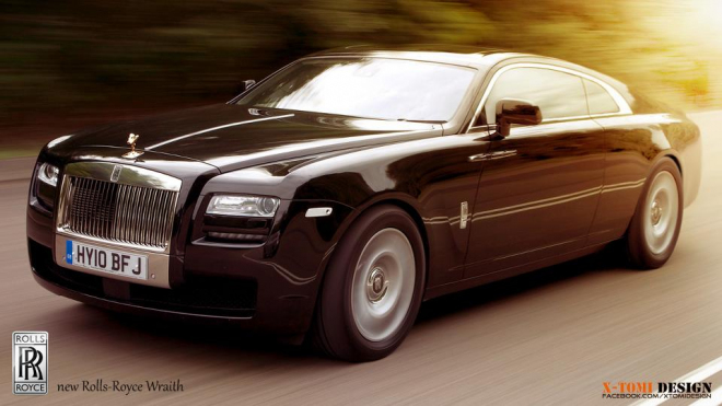 Rolls-Royce Wraith na pravdě podobné ilustraci, oficiální detaily mají přicházet celý únor